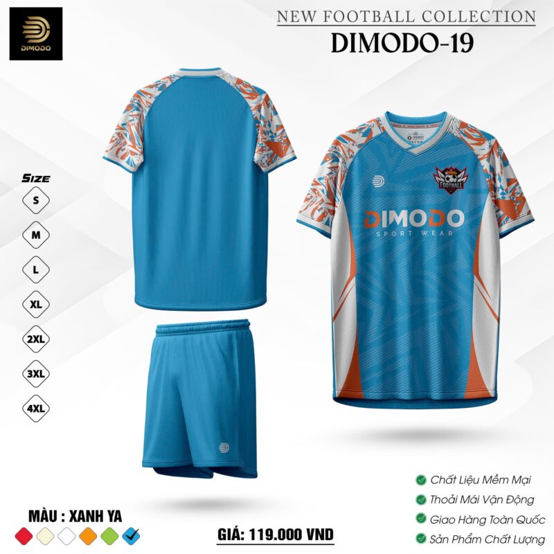 DIMODO-19 Xanh Ya – Bộ Quần Áo Thể Thao Nam Năng Động Cá Tính