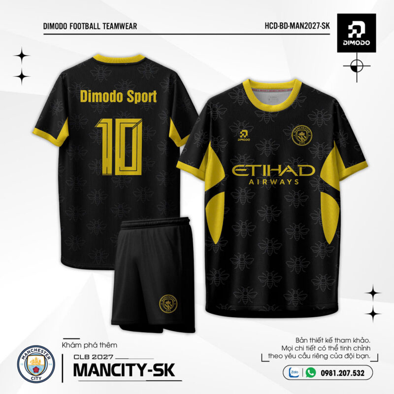 Áo bóng đá Man City sân khách 2026-27 – Đen phối vàng