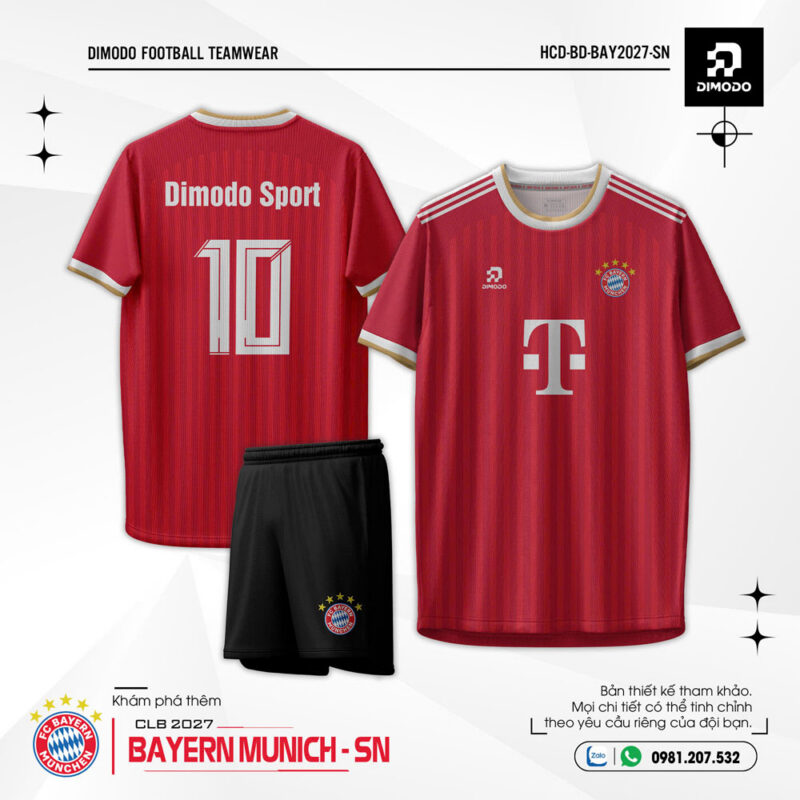 Áo bóng đá Bayern Munich sân nhà – Đỏ | Dimodo Sport