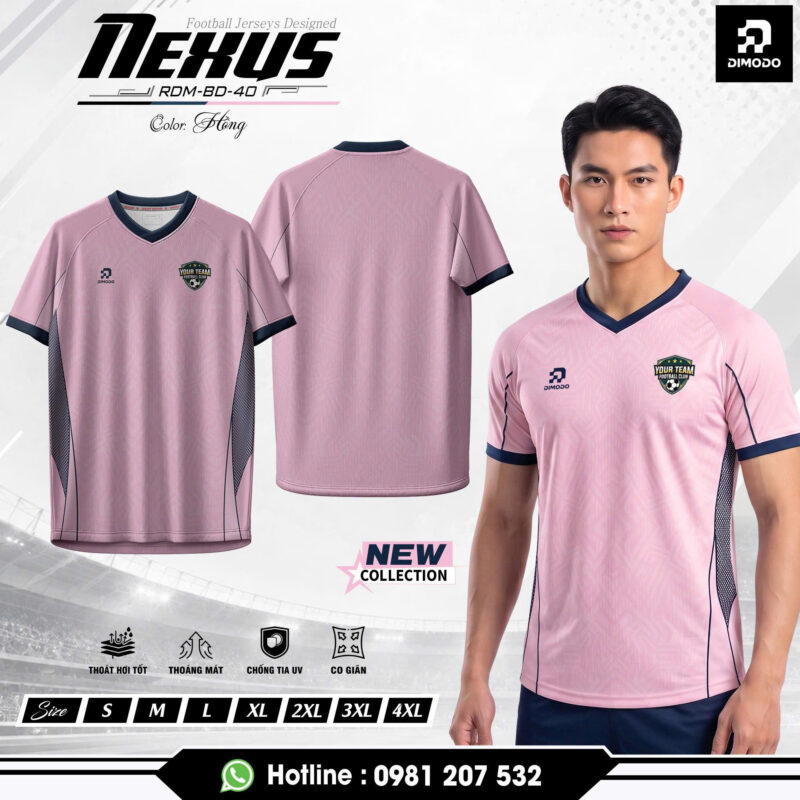 Áo Bóng Đá Nexus Màu hồng - DIMODO SPORT